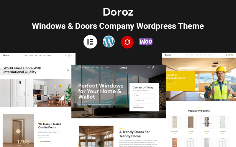 Doroz - Windows & Doors Company High Quality Wordpress Theme