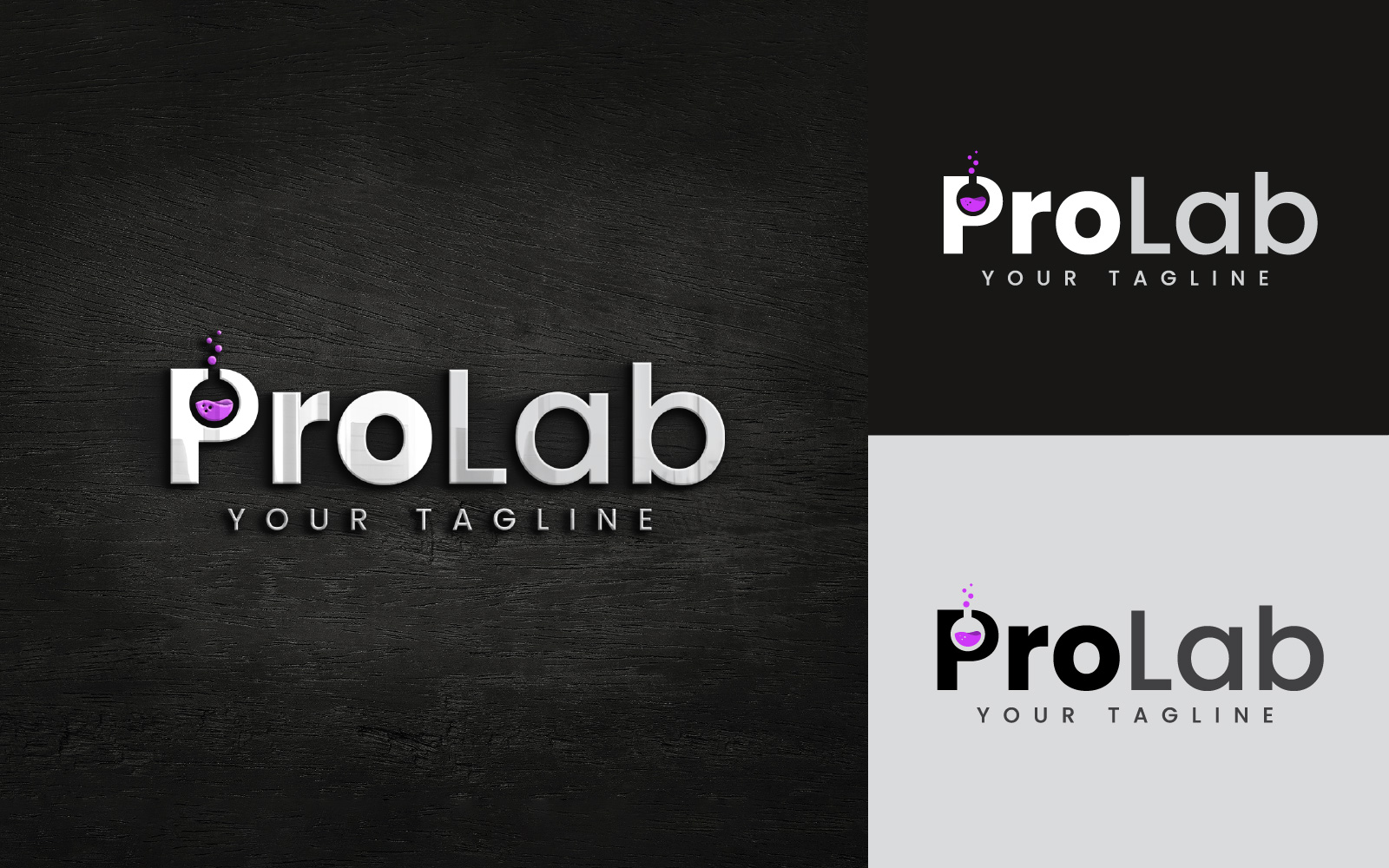 P Science Research Lab Wordmark Logo Design