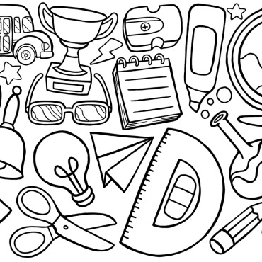 School Doodle Vectors Templates 320776