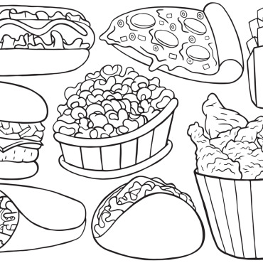 Hamburger Sketch Vectors Templates 320778