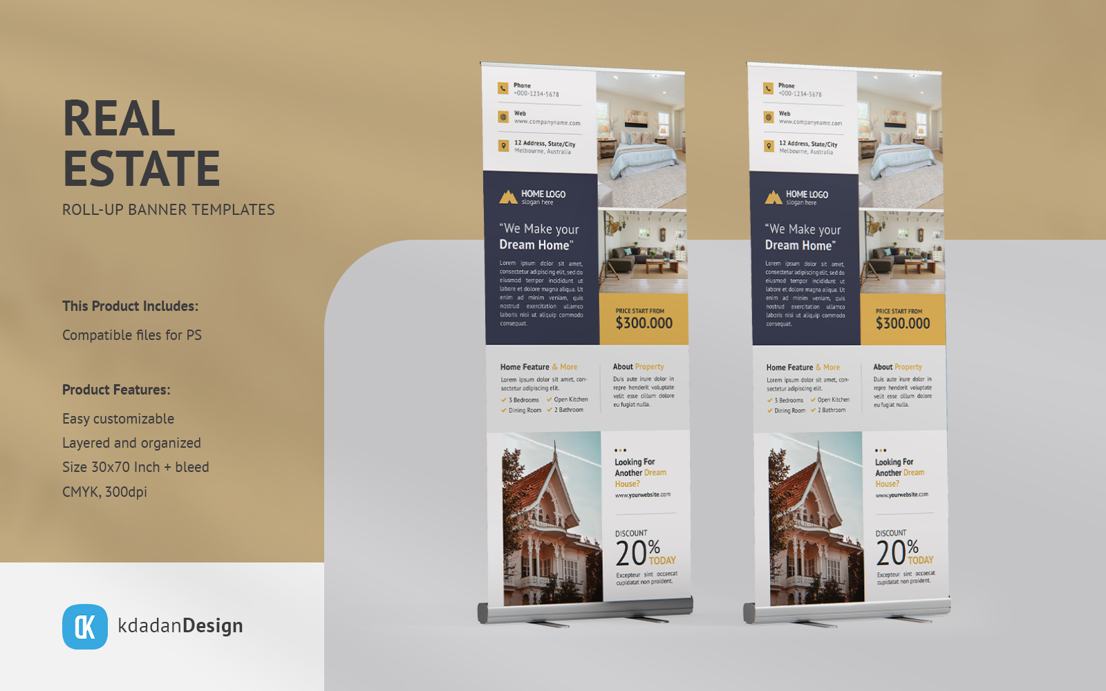 Real Estate Roll Up Banner Vol 026