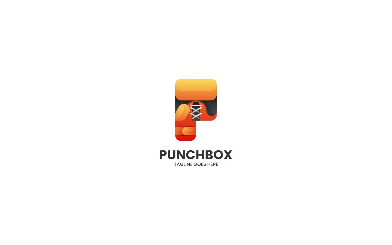 Letter P - Punch Box Gradient Logo