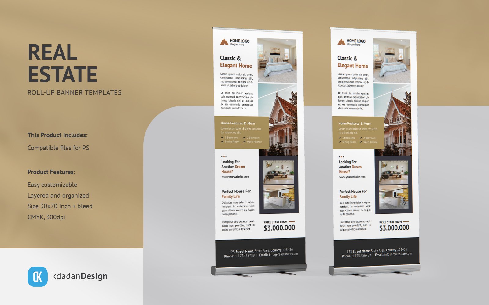 Real Estate Roll Up Banner Vol 025