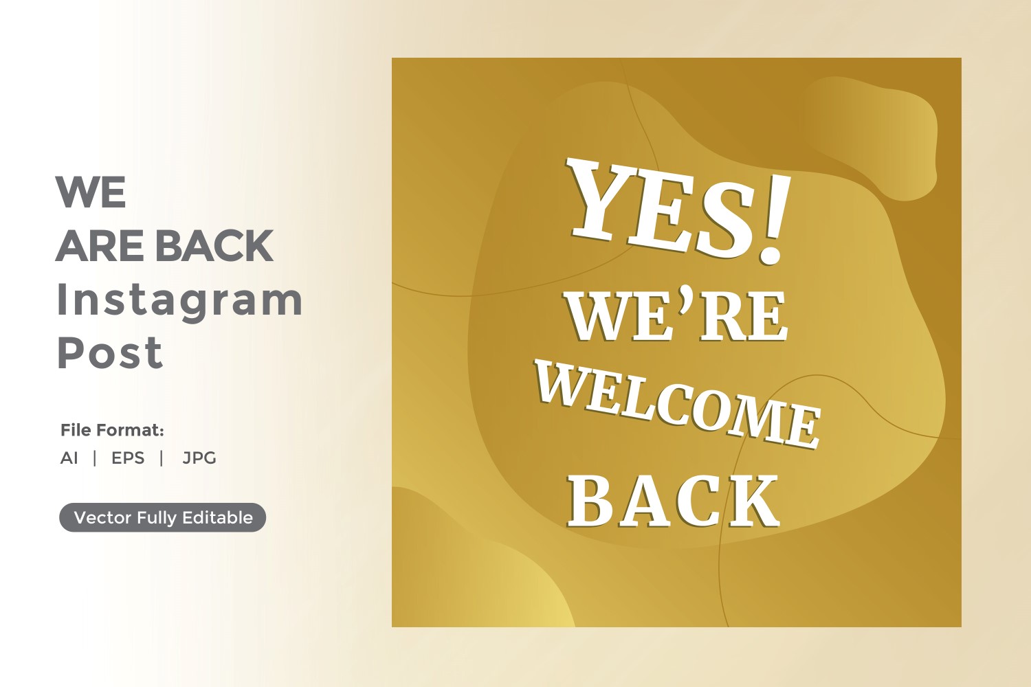 Yes We are Welcome back Instagram post 02