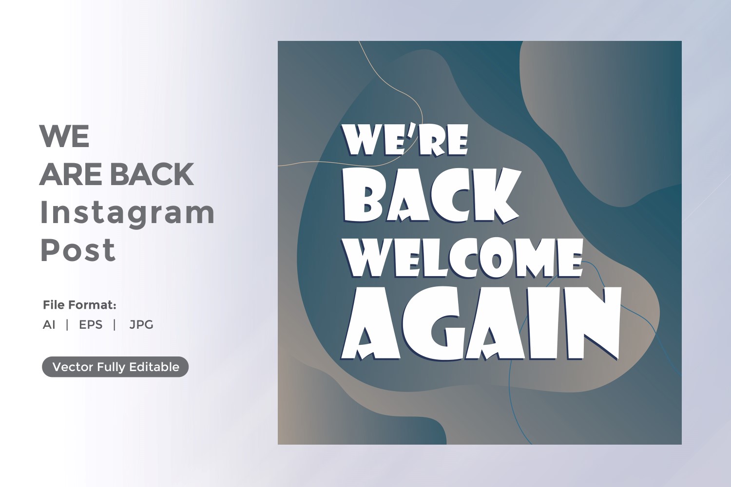 We're back Welcome Again Instagram post 03