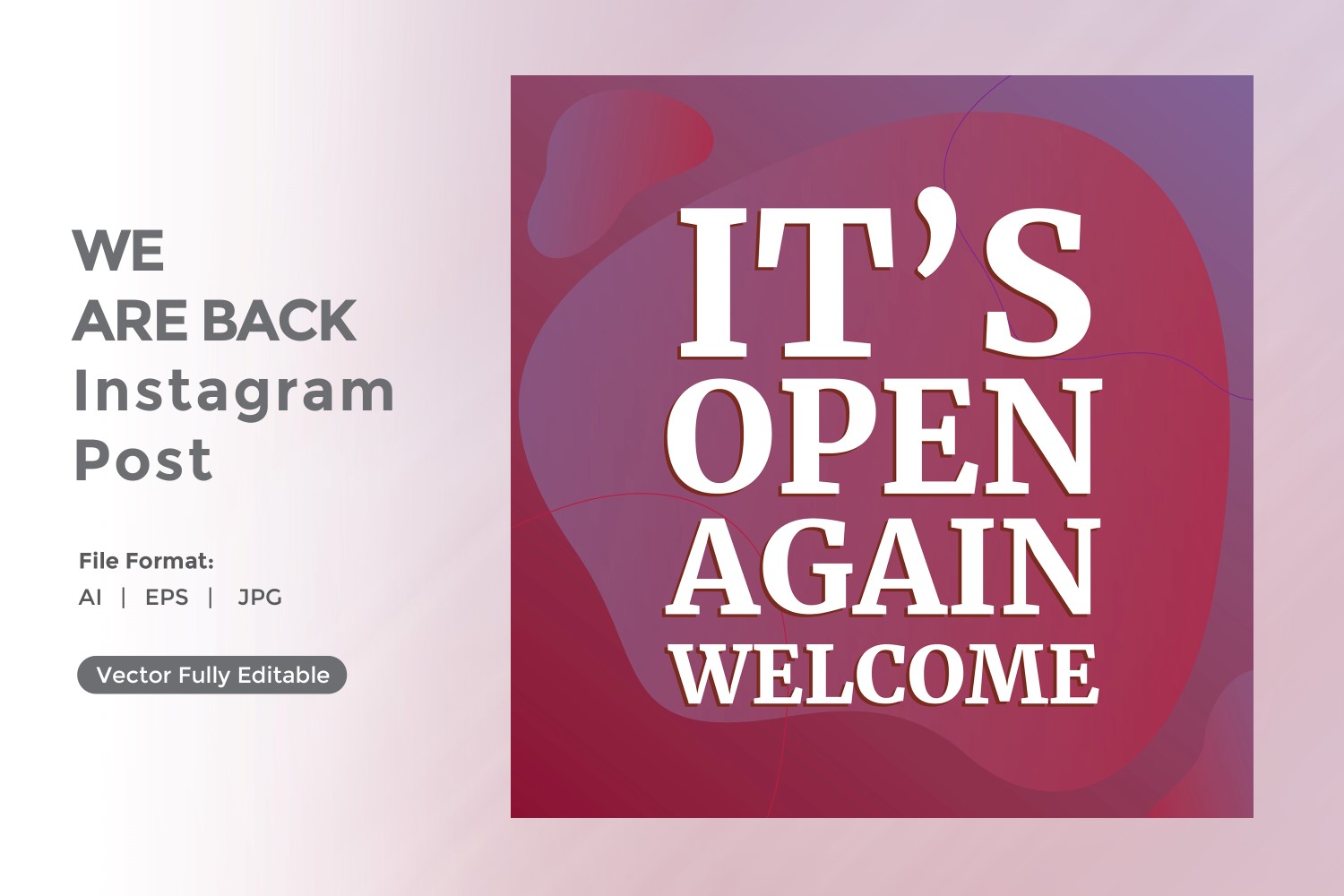 It's open again welcome instagram post 05