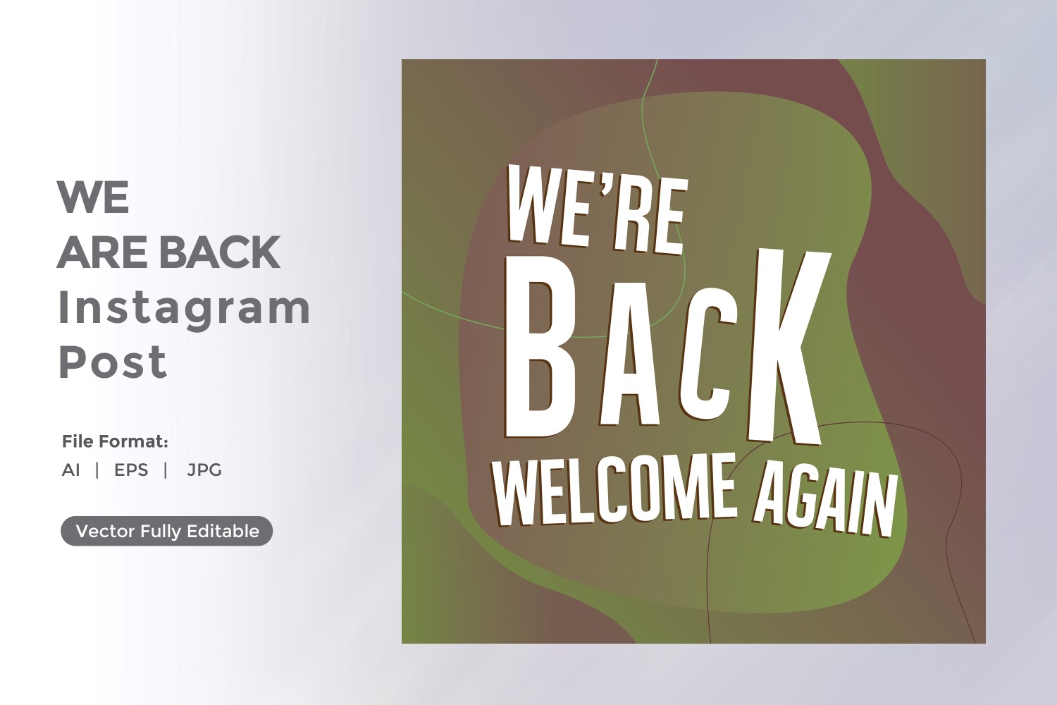 We're back Welcome Again Instagram post 01