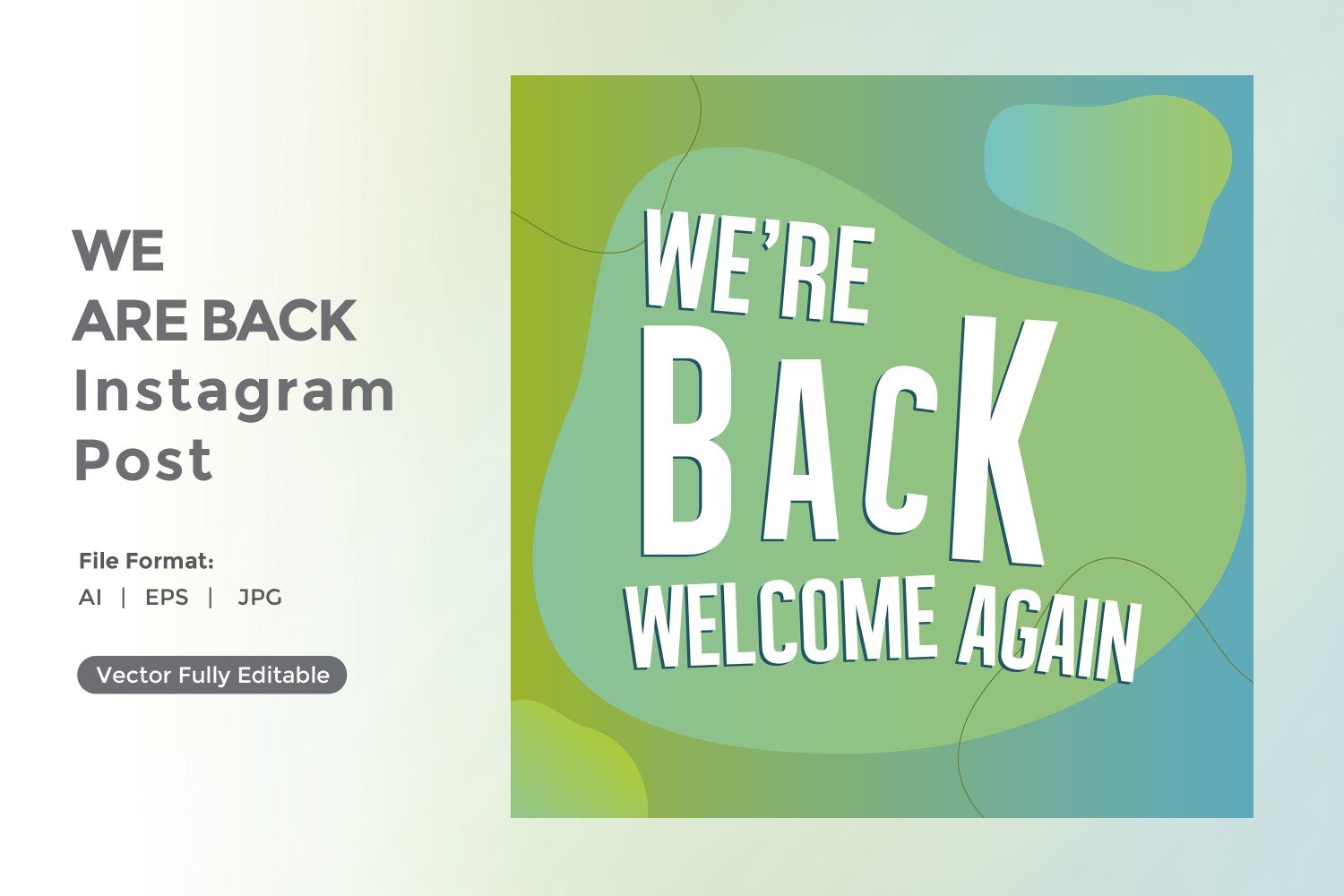 We are back Welcome Again instagram post 01