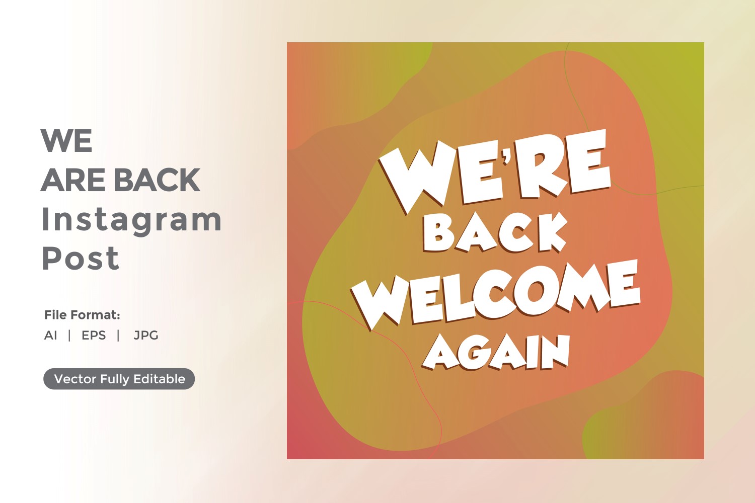 We are back Welcome Again instagram post 02