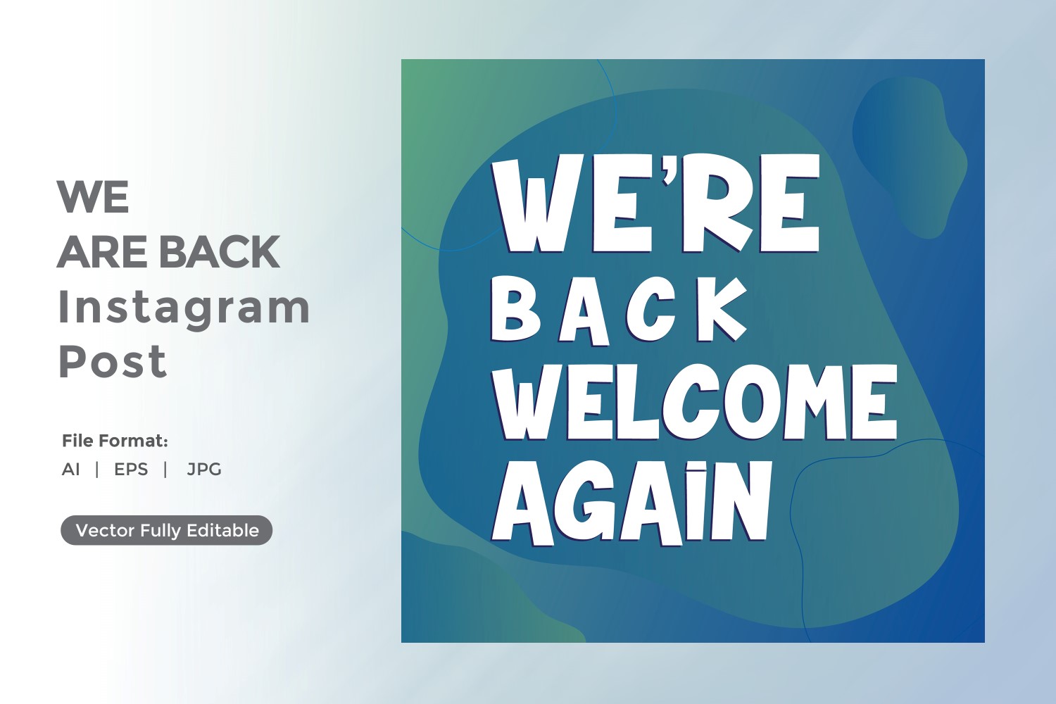 We are back Welcome Again instagram post 04