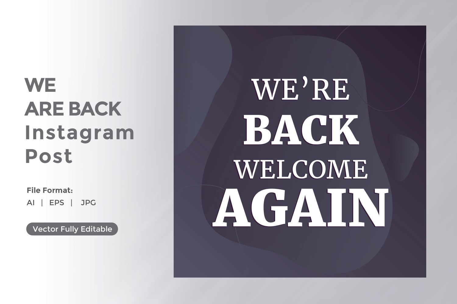 We are back Welcome Again instagram post 05