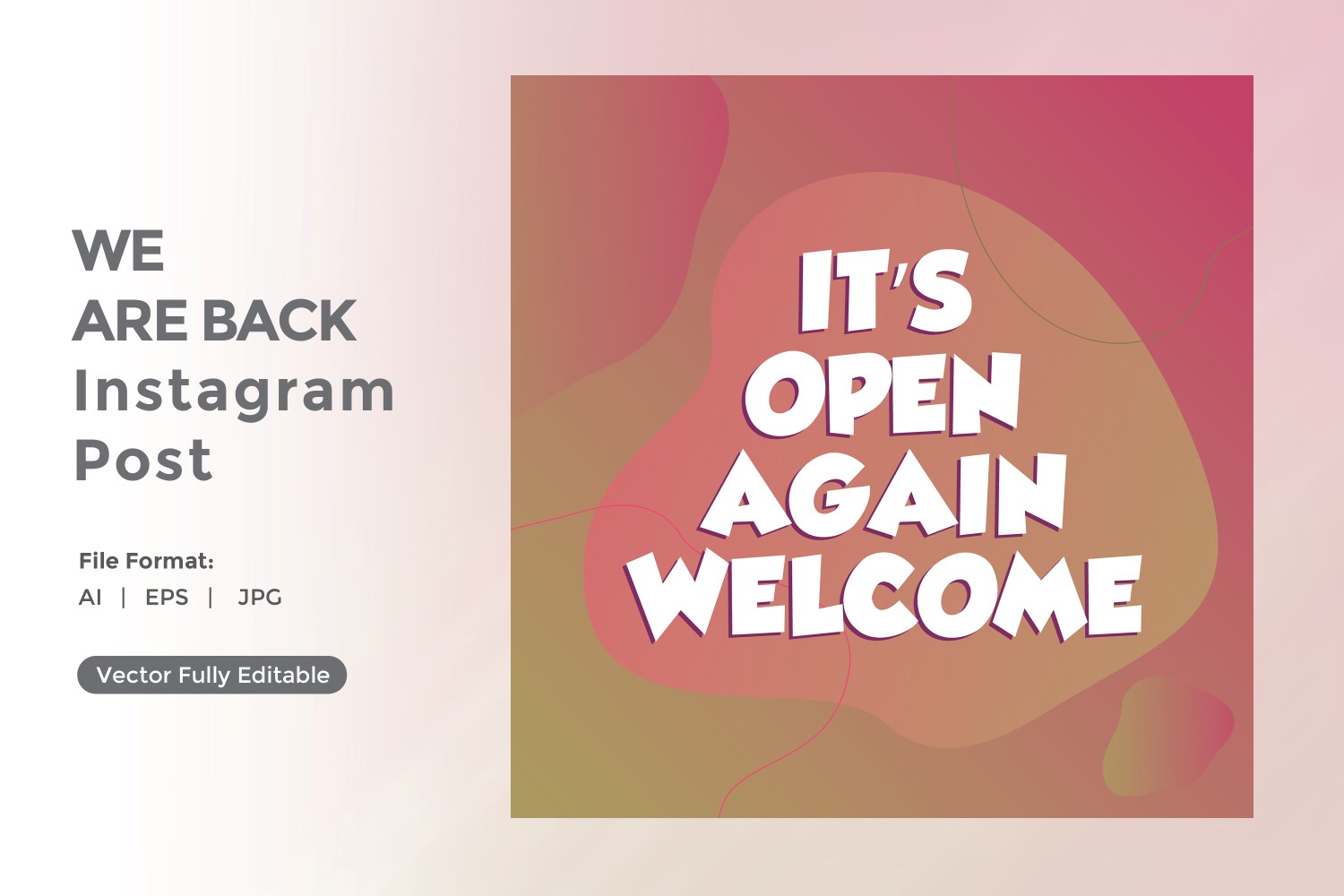 It's open again welcome instagram post 01