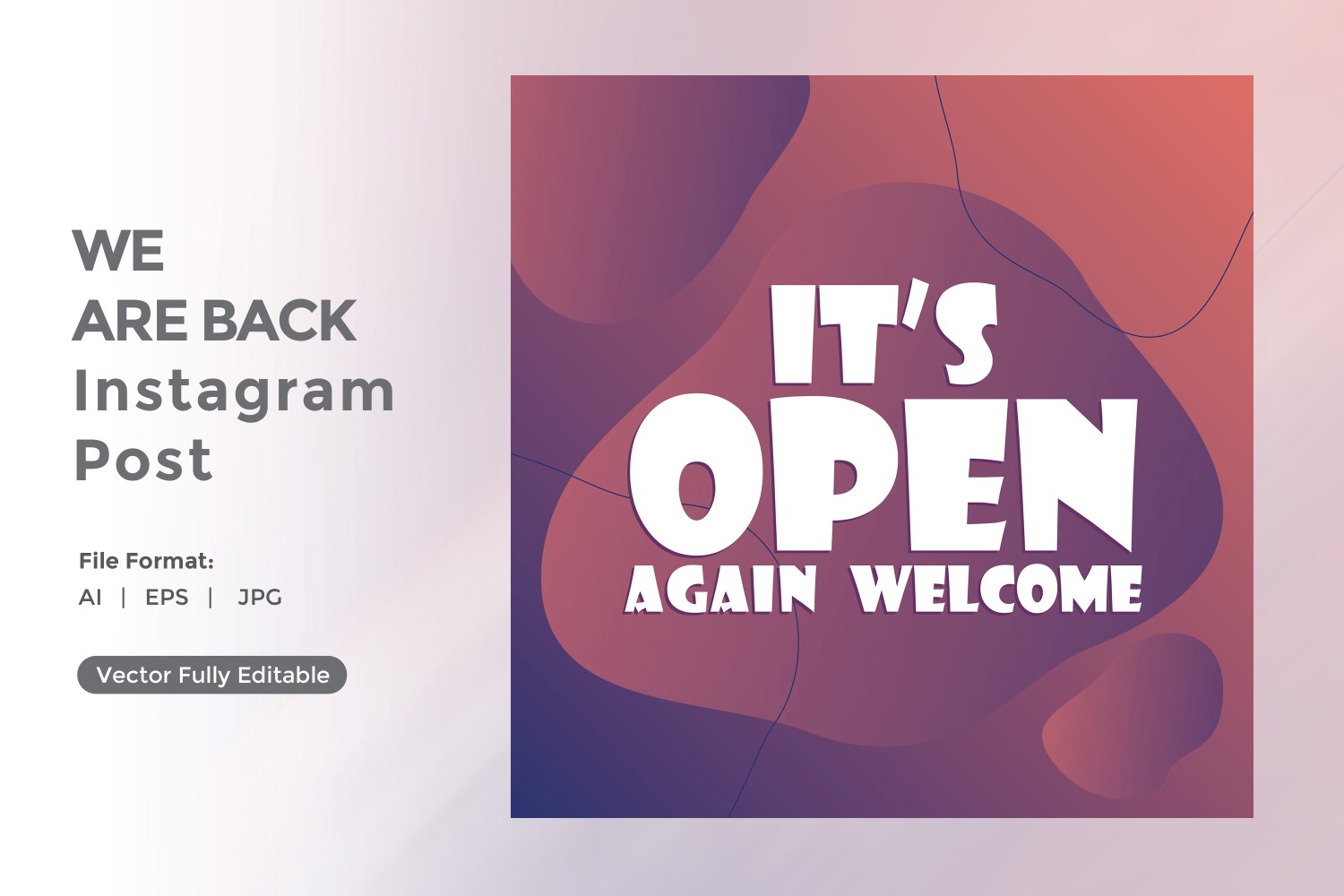 It's open again welcome instagram post 02