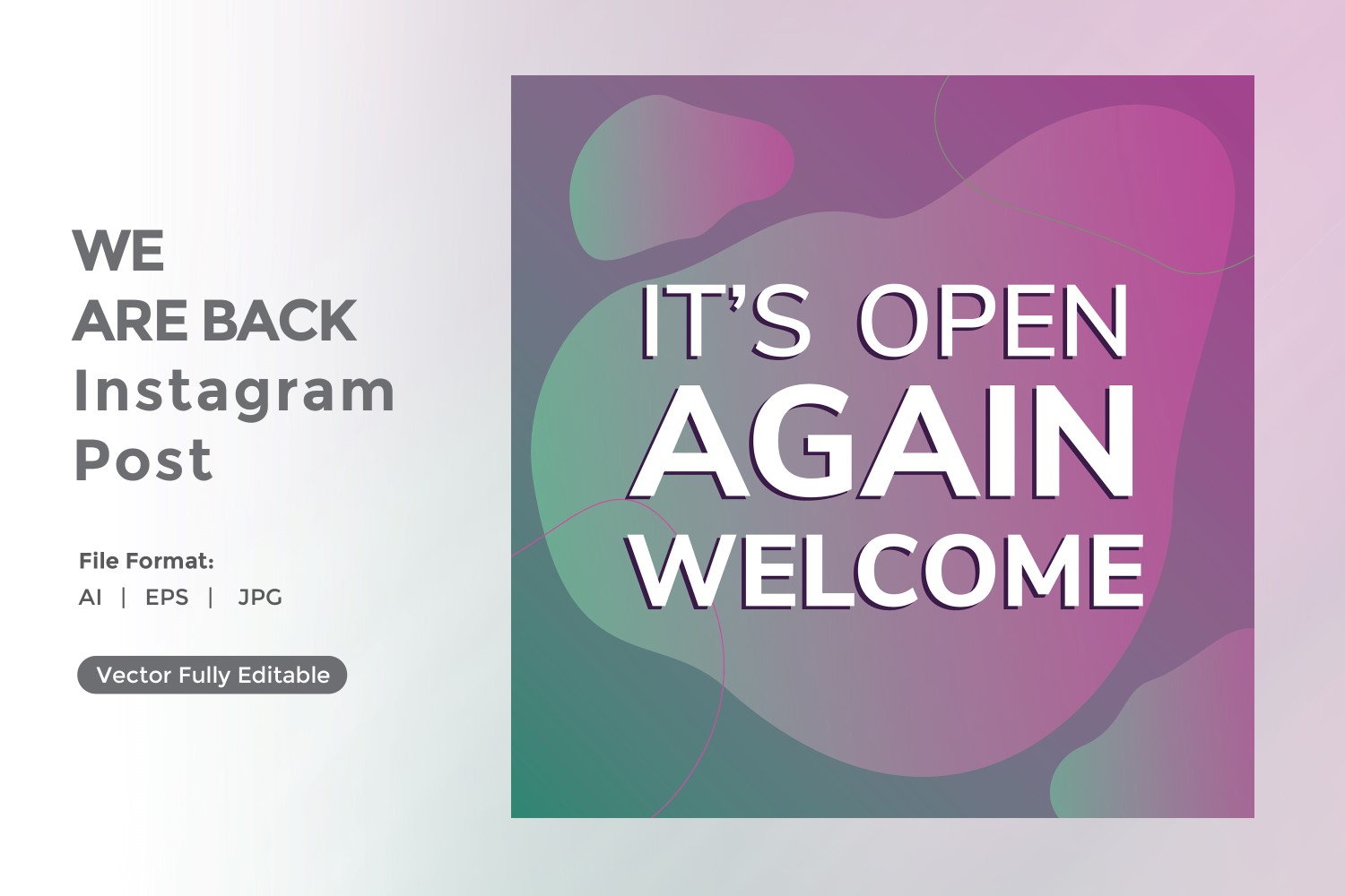 It's open again welcome instagram post 04