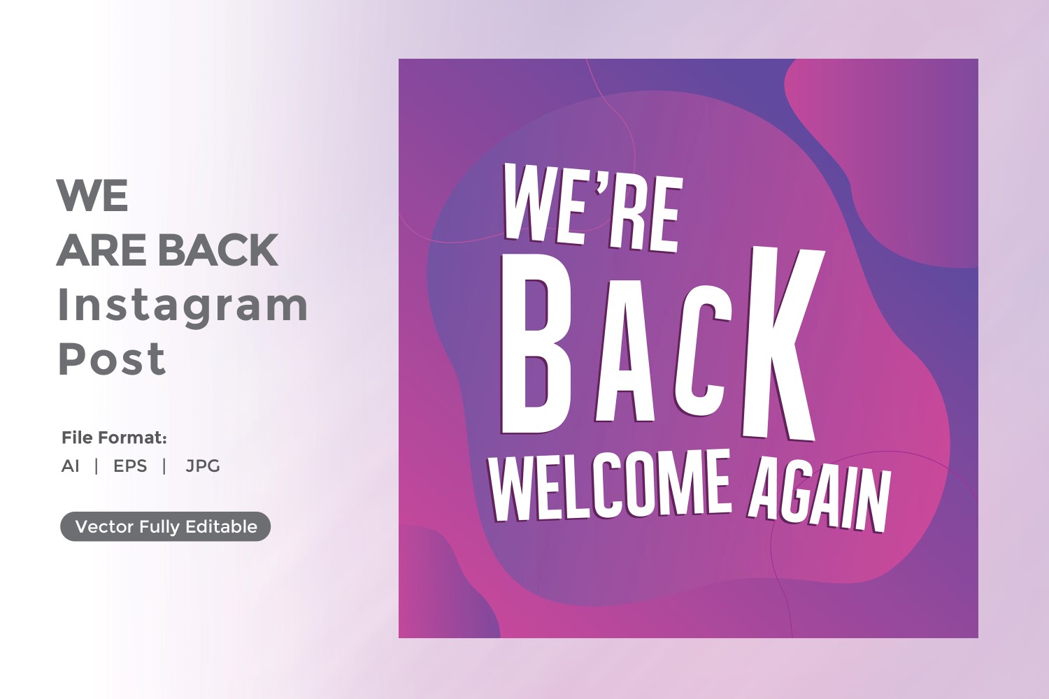 We are back Instagram post 01.