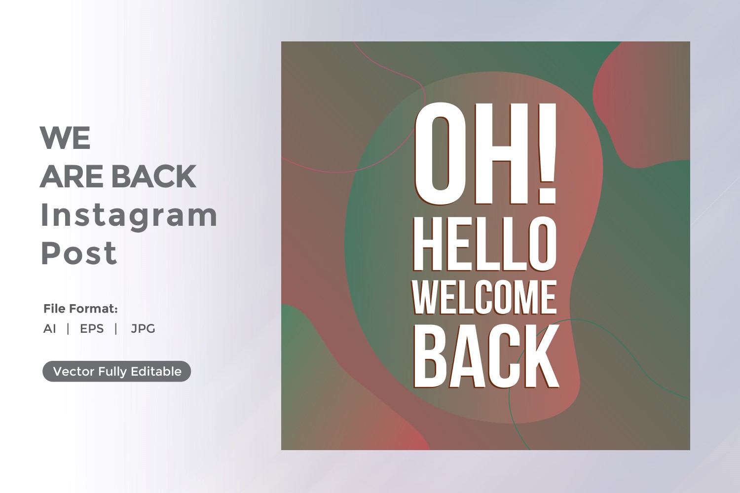 Oh! hello welcome back Instagram post  03