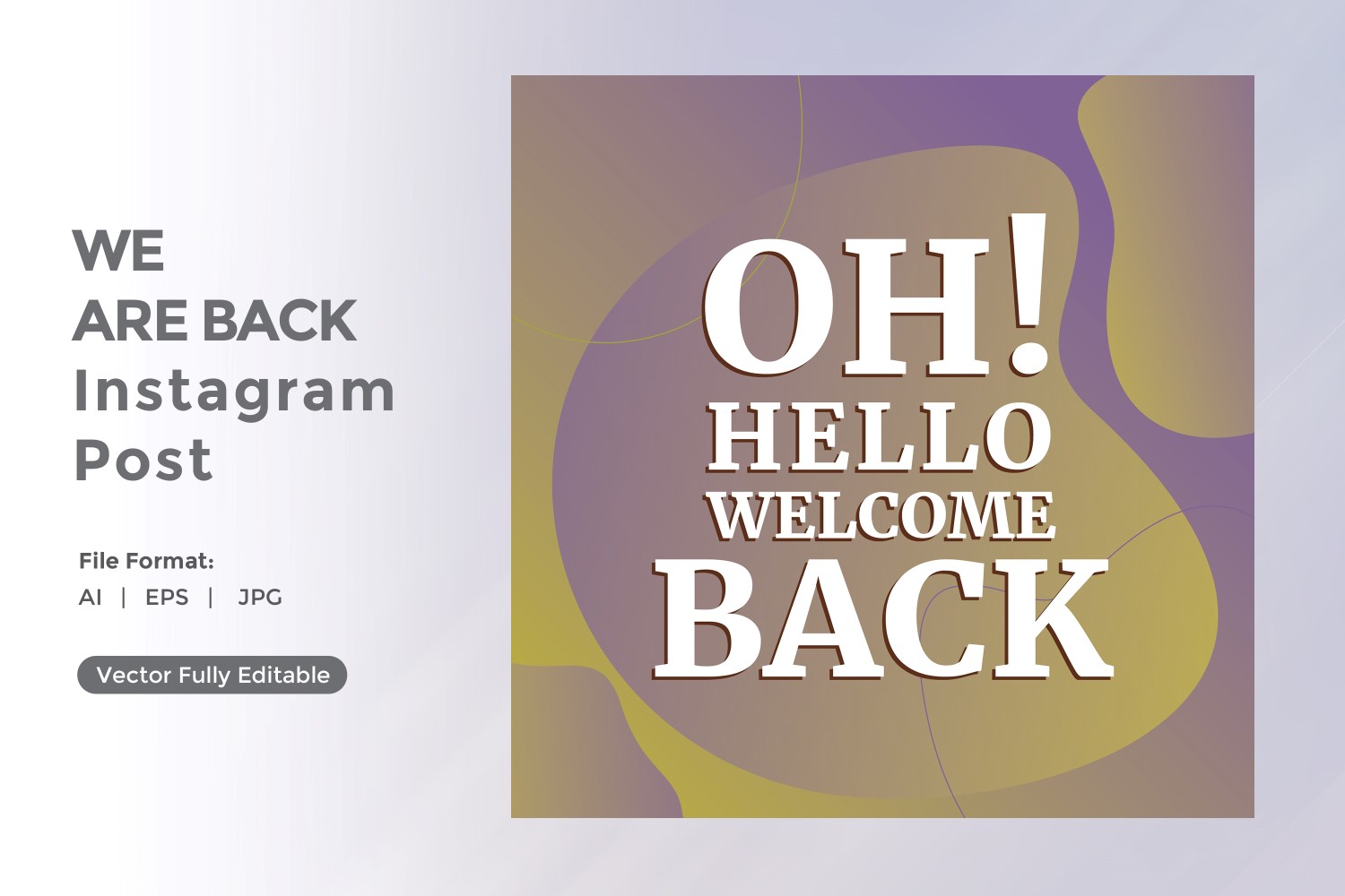 Oh! hello welcome back Instagram post  05