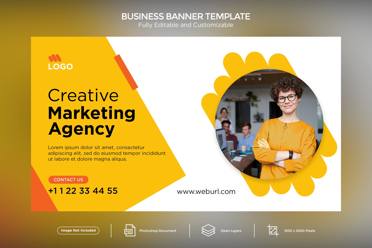 Creative Marketing Agency Business Banner Design Template 06