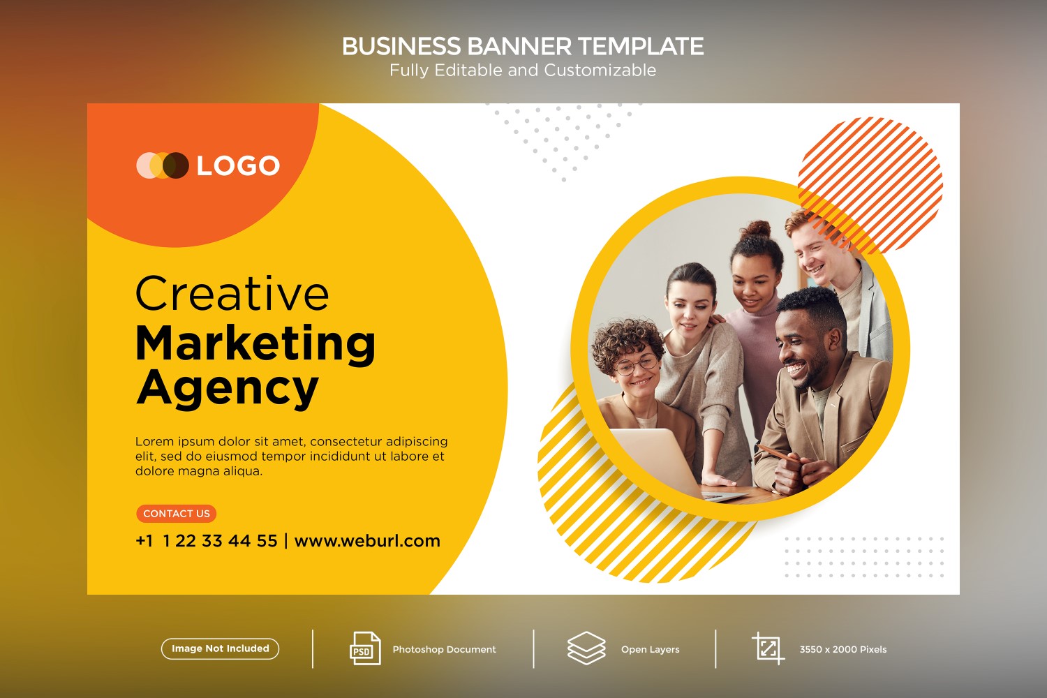 Creative Marketing Agency Business Banner Design Template 07