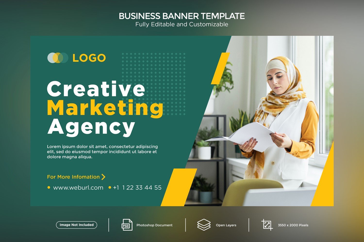 Creative Marketing Agency Business Banner Design Template 04