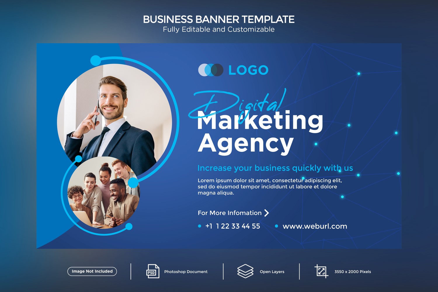 Digital Marketing Agency Business Banner Design Template 08