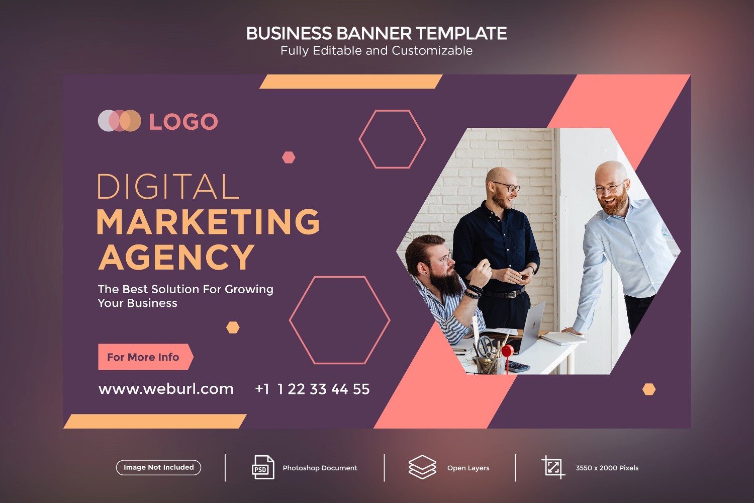 Creative Marketing Agency Business Banner Design Template