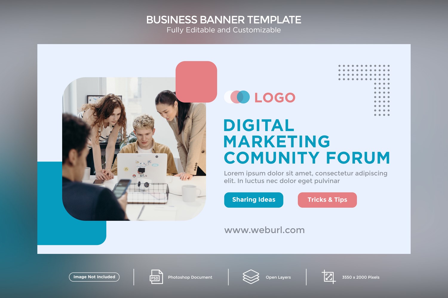 Digital Marketing Community Forum Business Banner Design Template