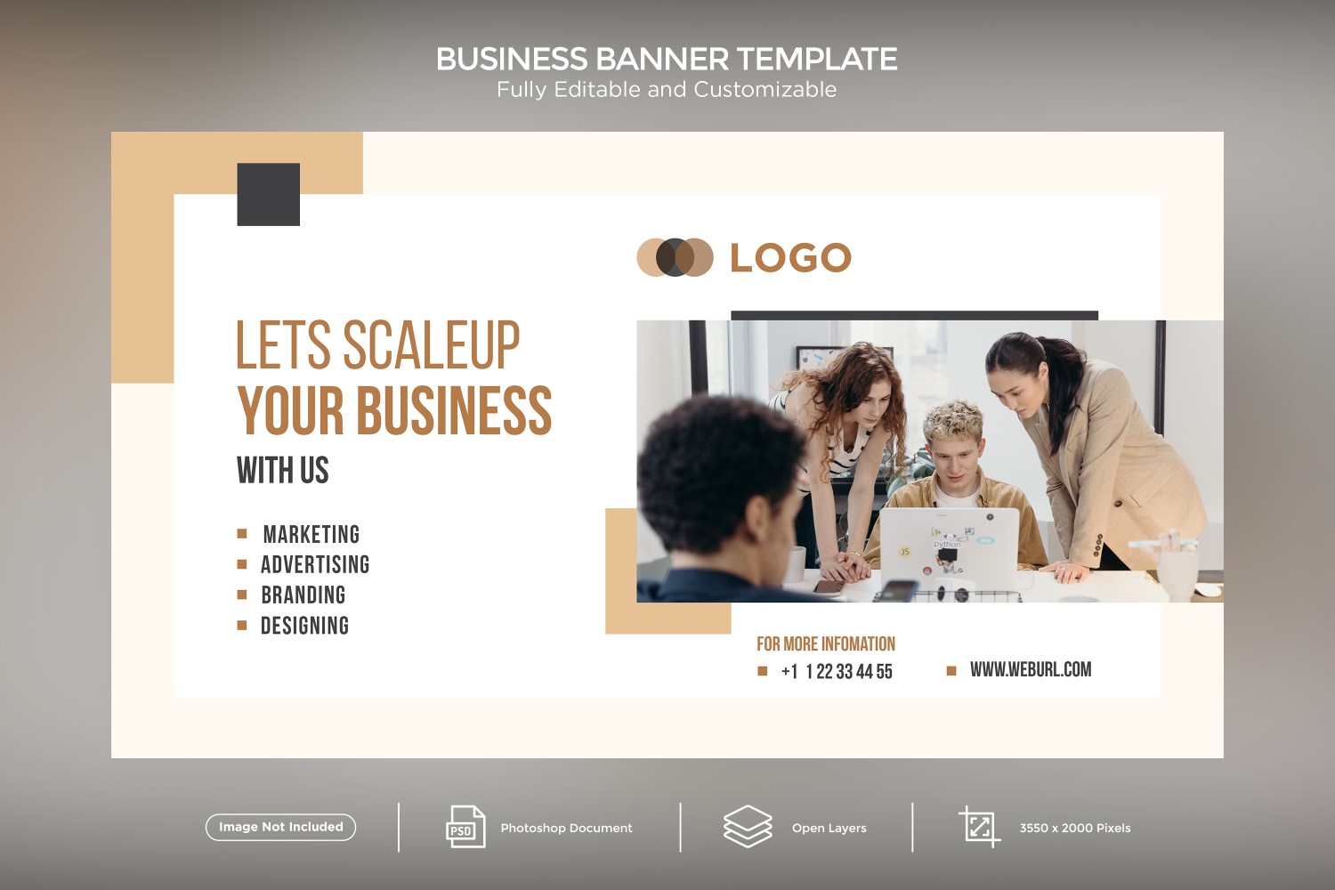 Let's Scale up your Business Banner Design Template 03