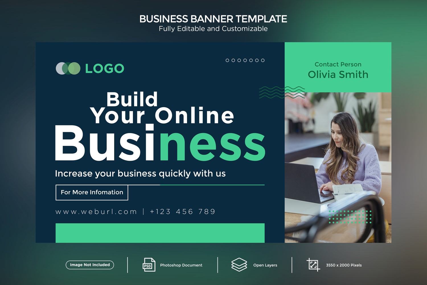 Build Your Online Business Banner Design Template.