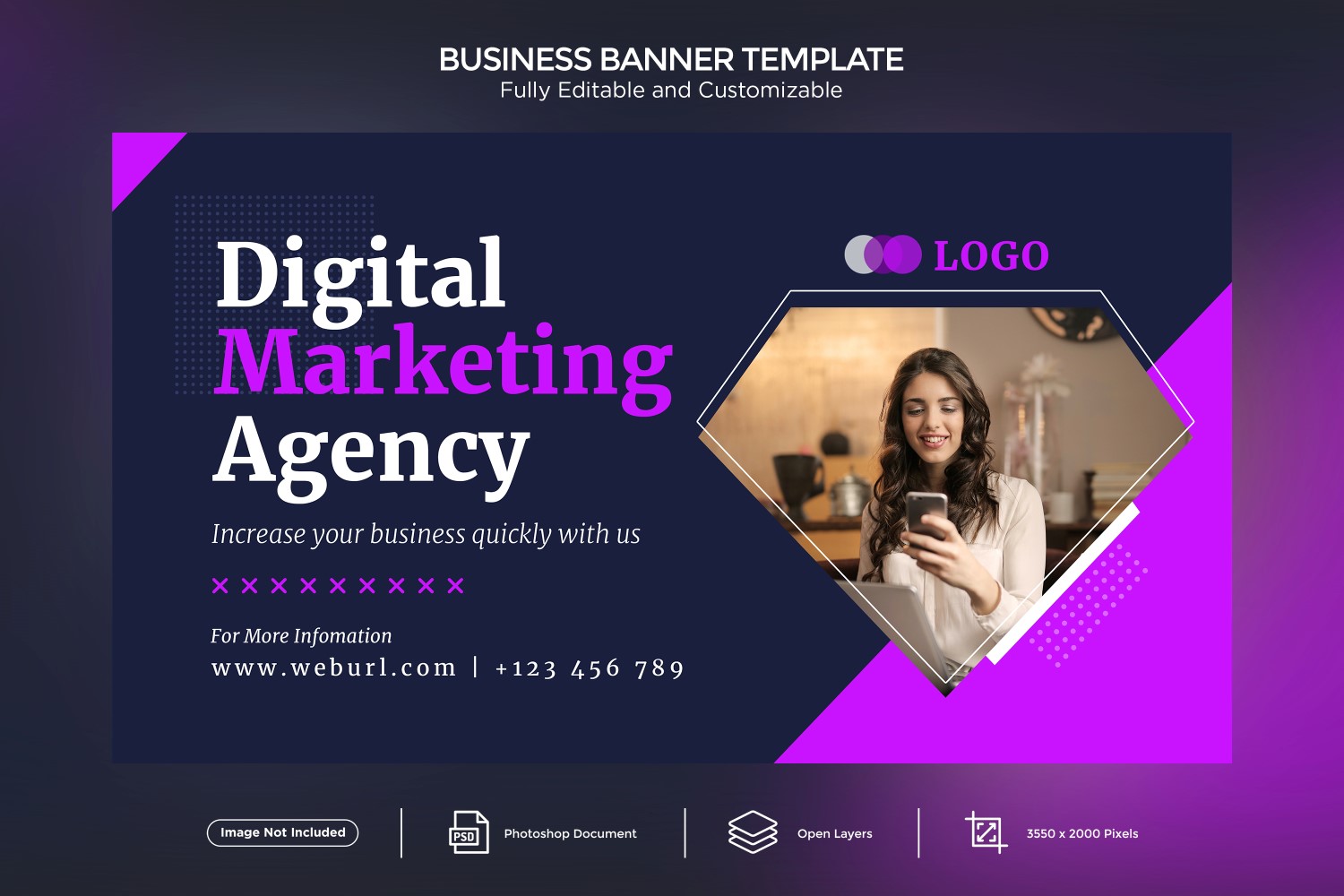 Digital Marketing Agency  Business Banner Design Template