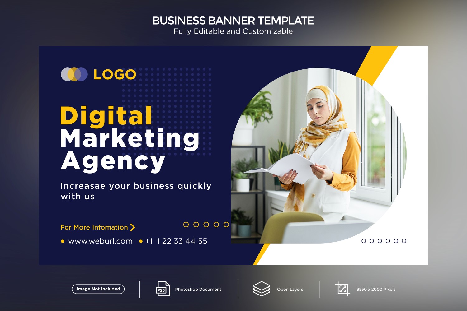 Digital Marketing Agency Business Banner Design Template .
