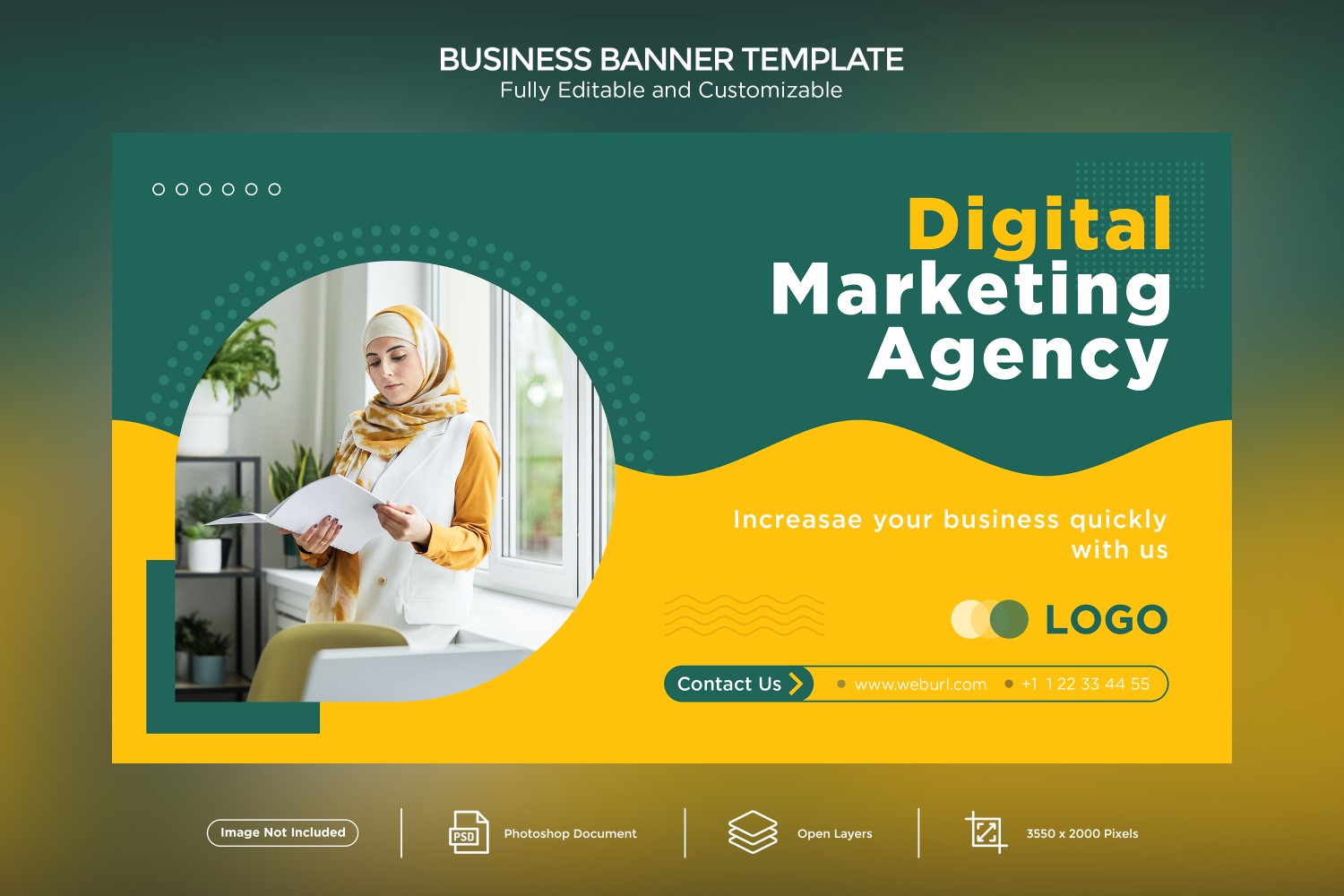 Digital Marketing Agency Business  Banner Design Template