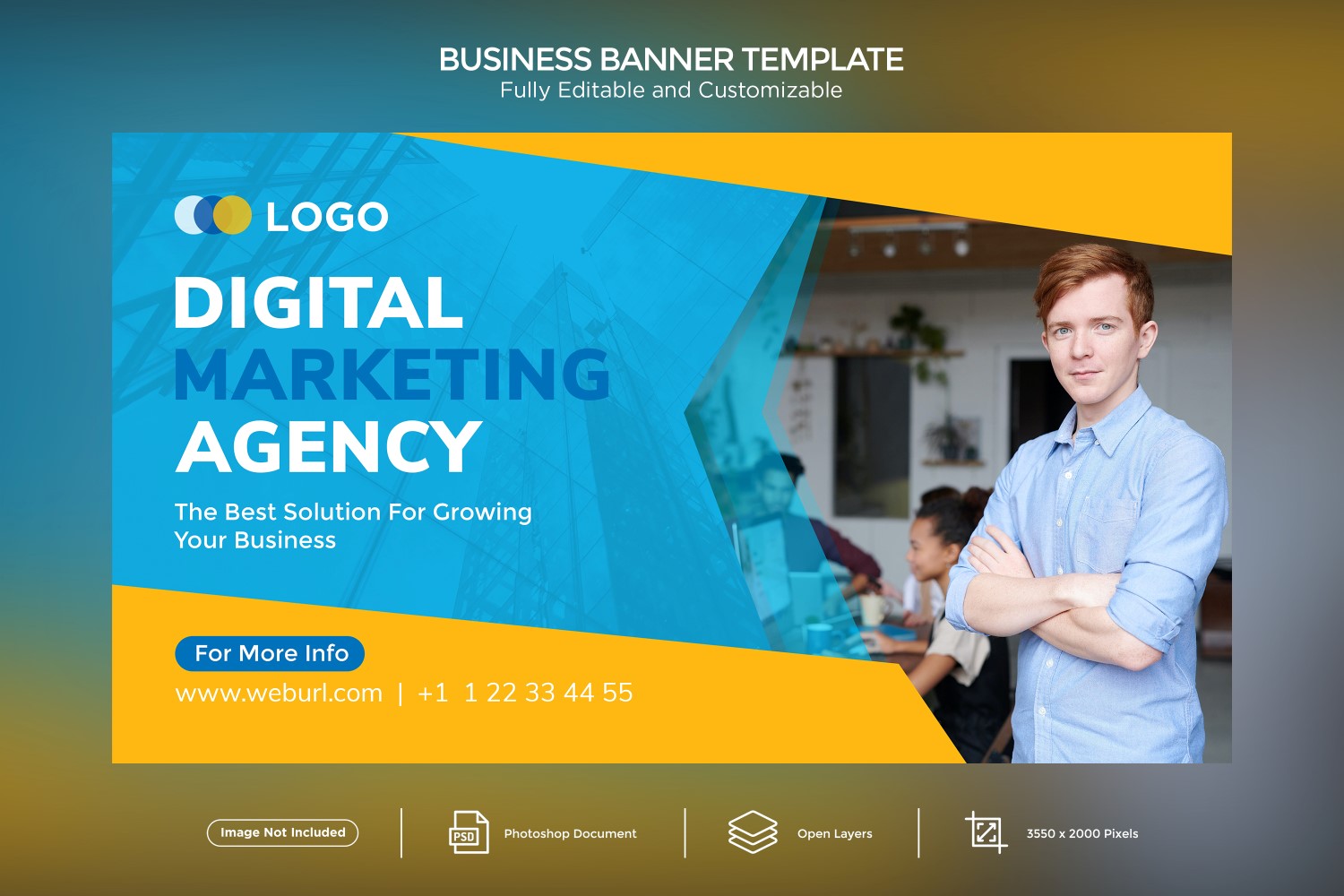 Digital Marketing Agency Business  Banner Design Template.