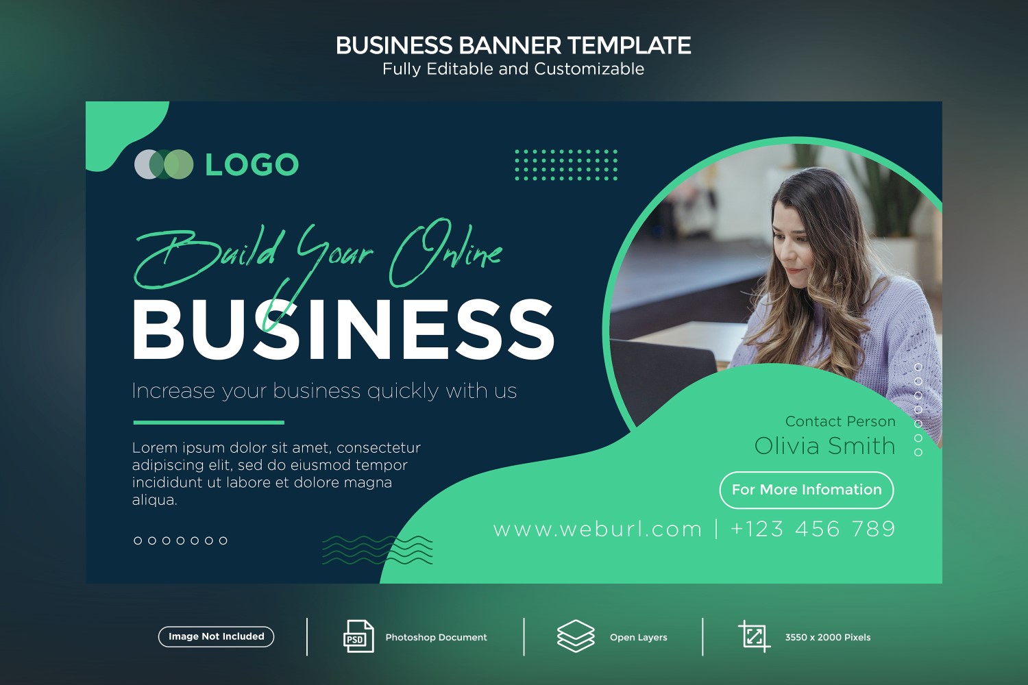 Build your online Business  Banner Design Template.