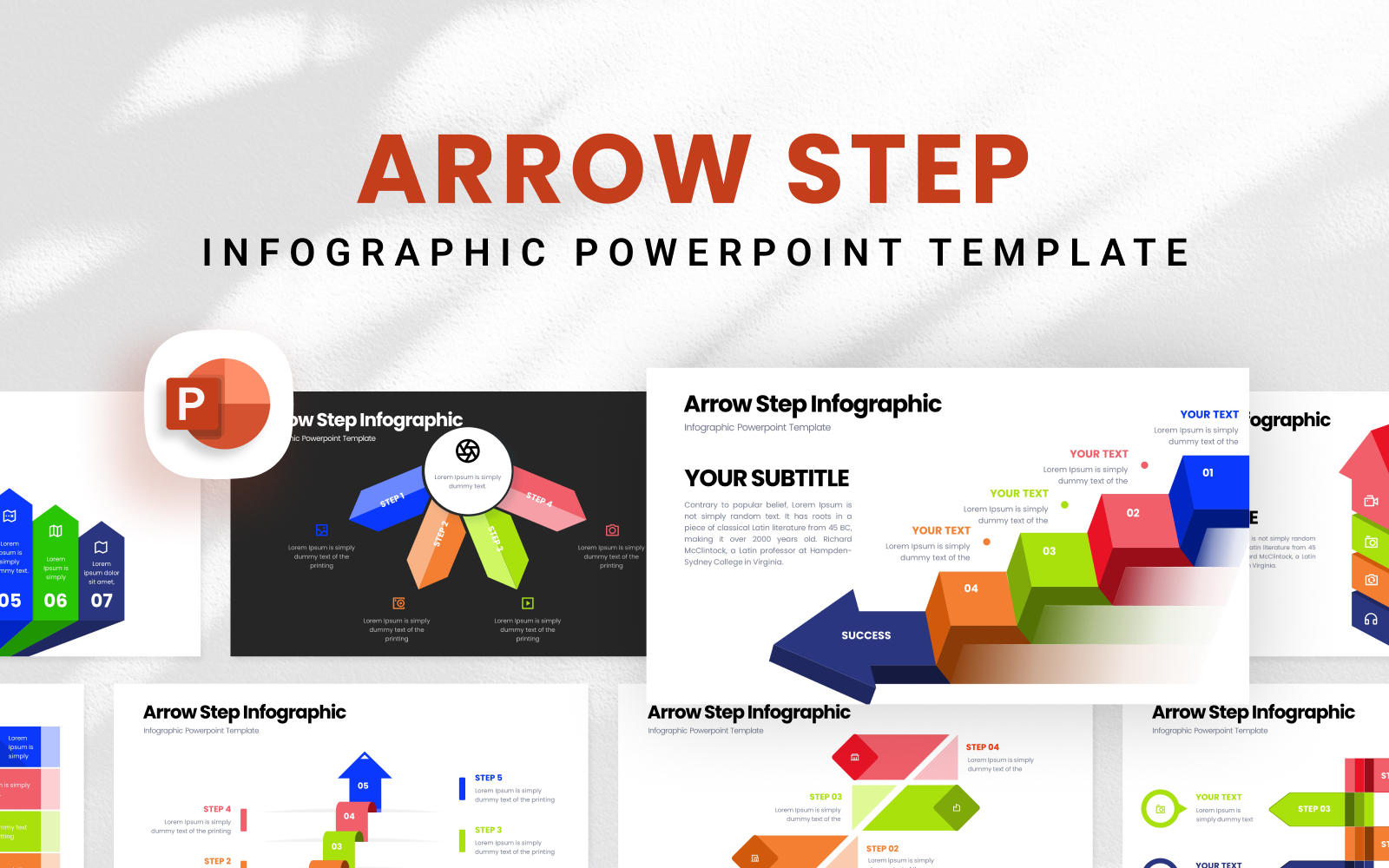 Arrow Step Infographic Presentation Template