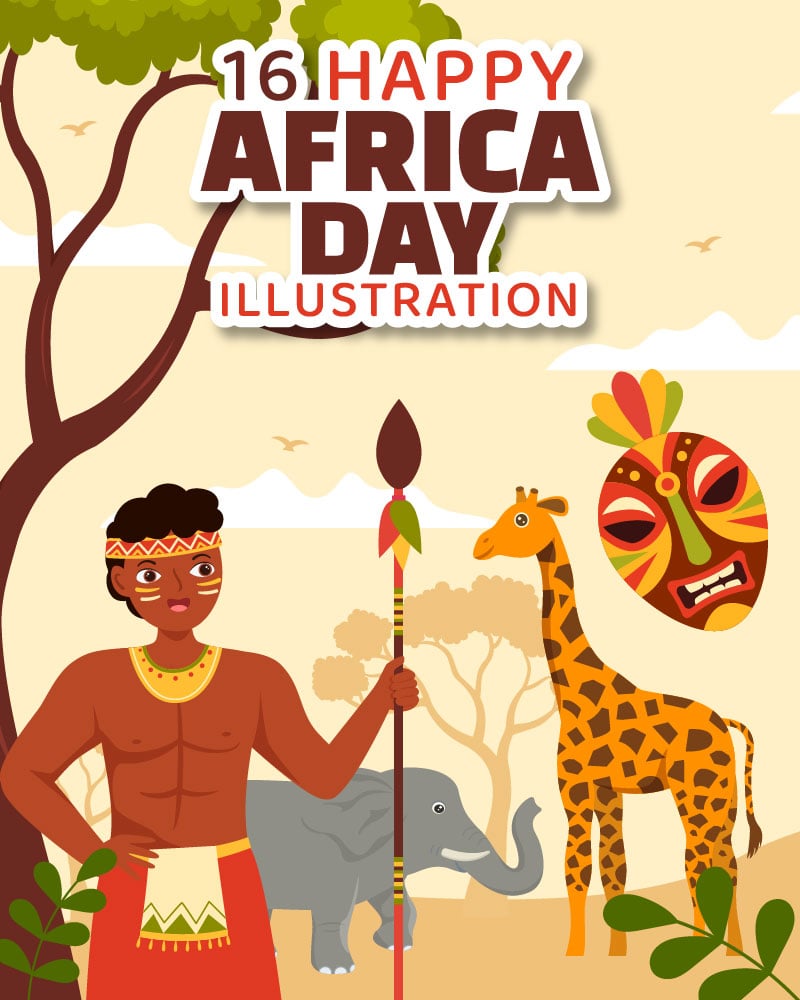 16 Happy Africa Day Illustration