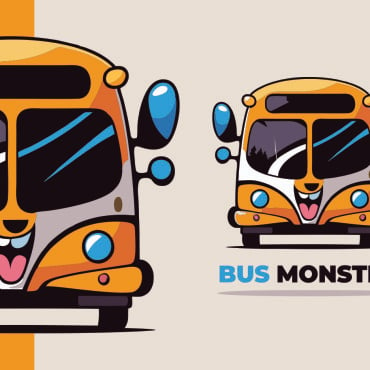 Cute Bus Logo Templates 321505
