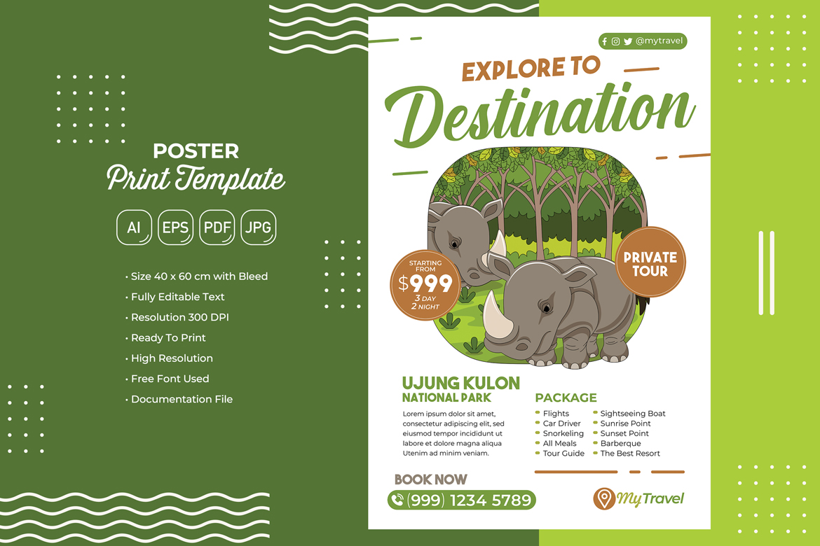 Holiday Travel Poster #18 Print Template