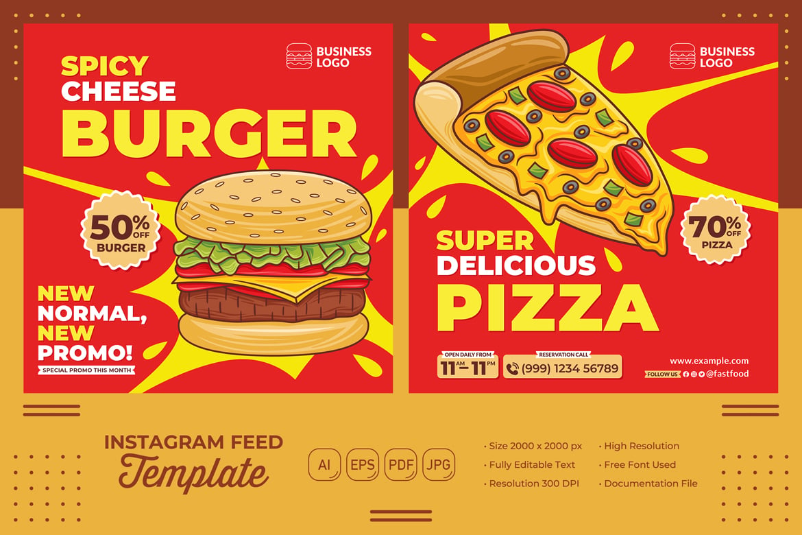 Restaurant Feed Instagram #02 Template