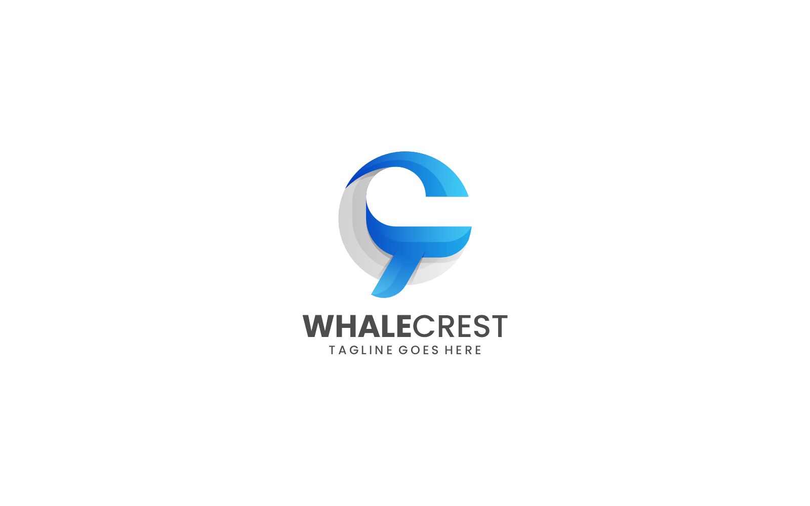 Whale Gradient Logo Style 4