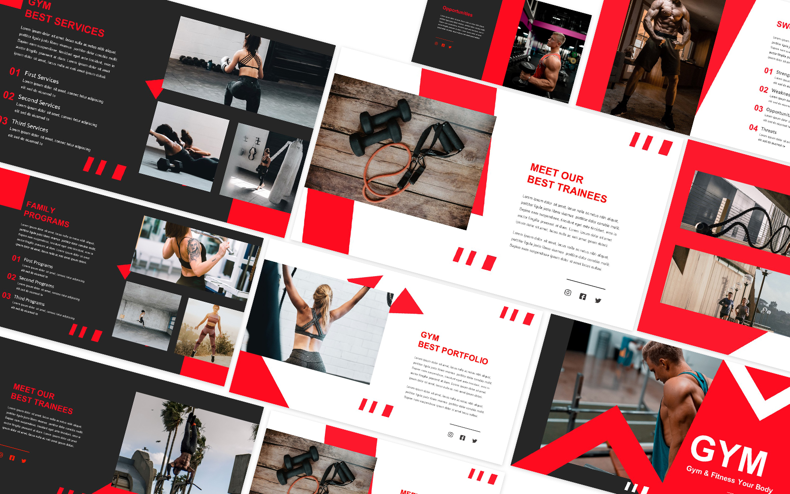 Gym & Fitness Your Body Keynote Template