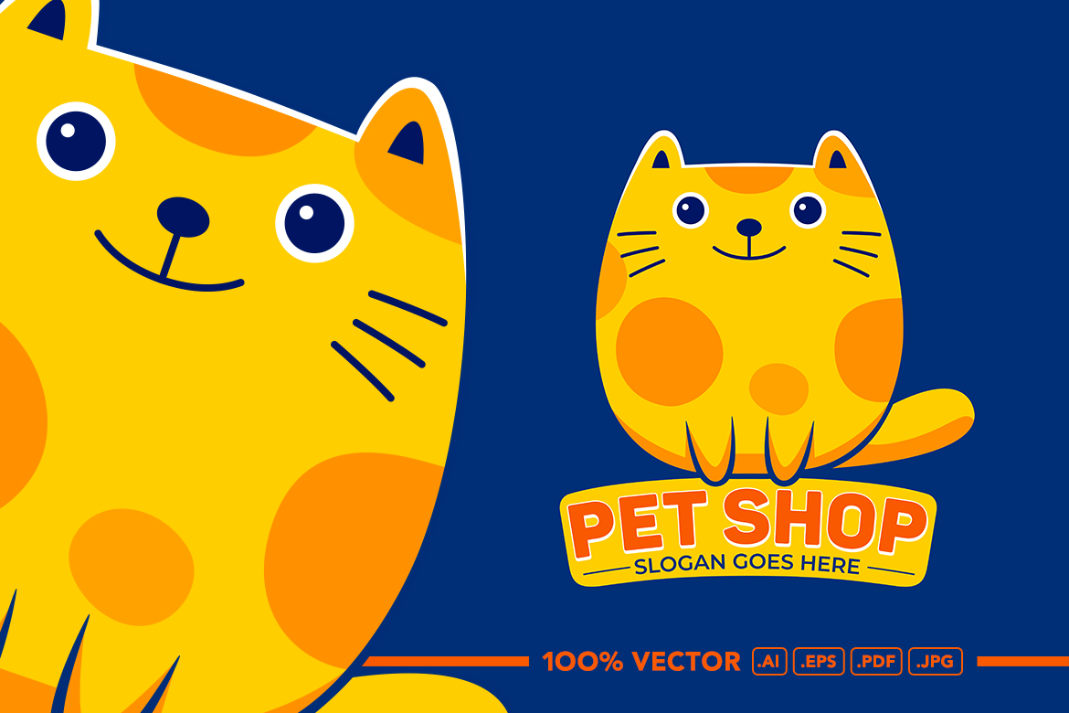 Pet Shop Mascot Logo Vector