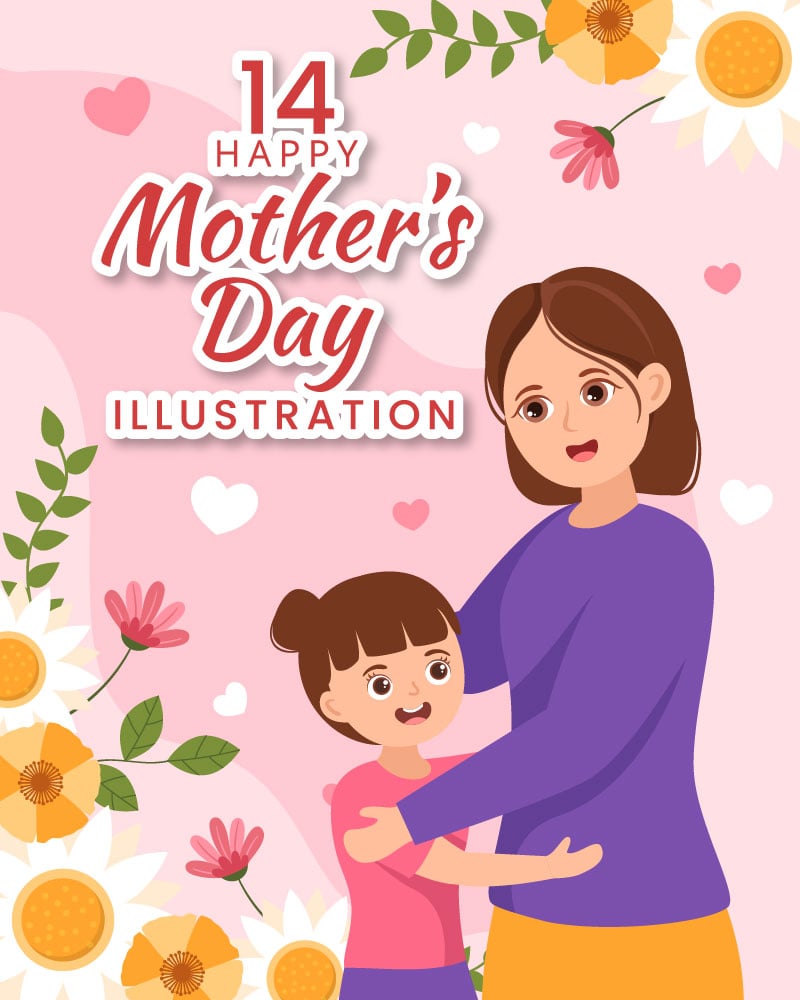 14 Happy Mother Day Illustration