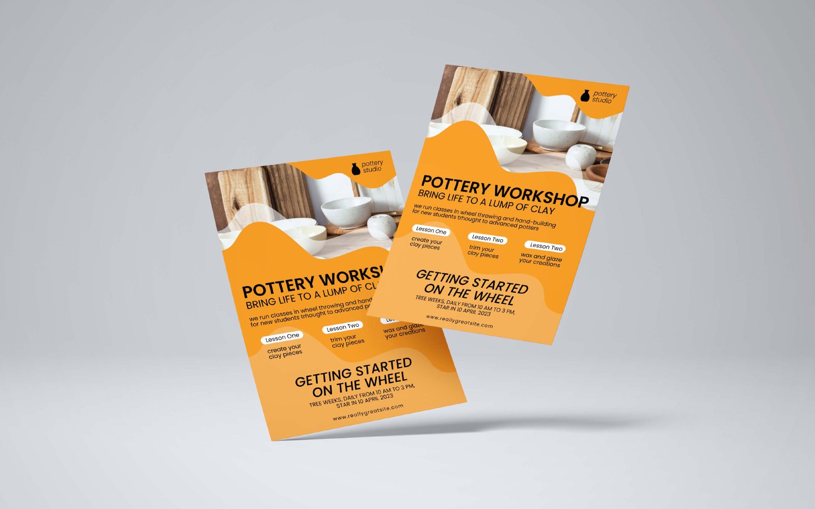 Pottery Workshop Flyer Template 1