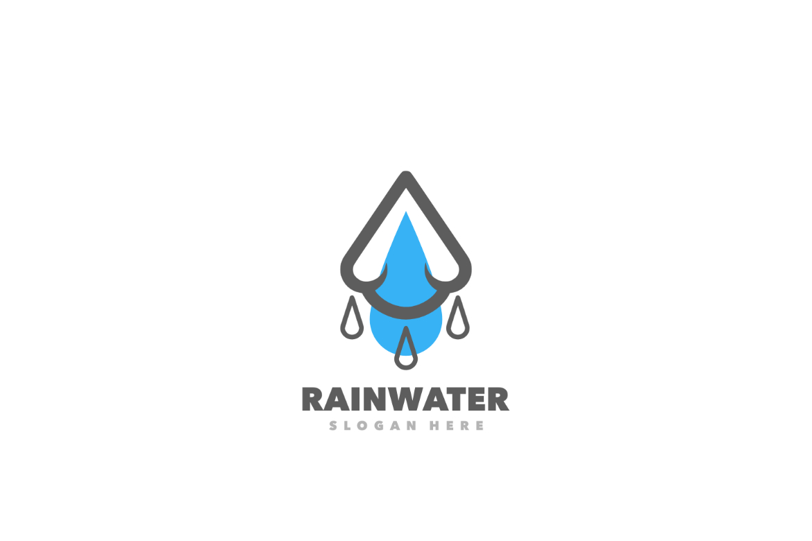 Rain Water Simple Logo Template