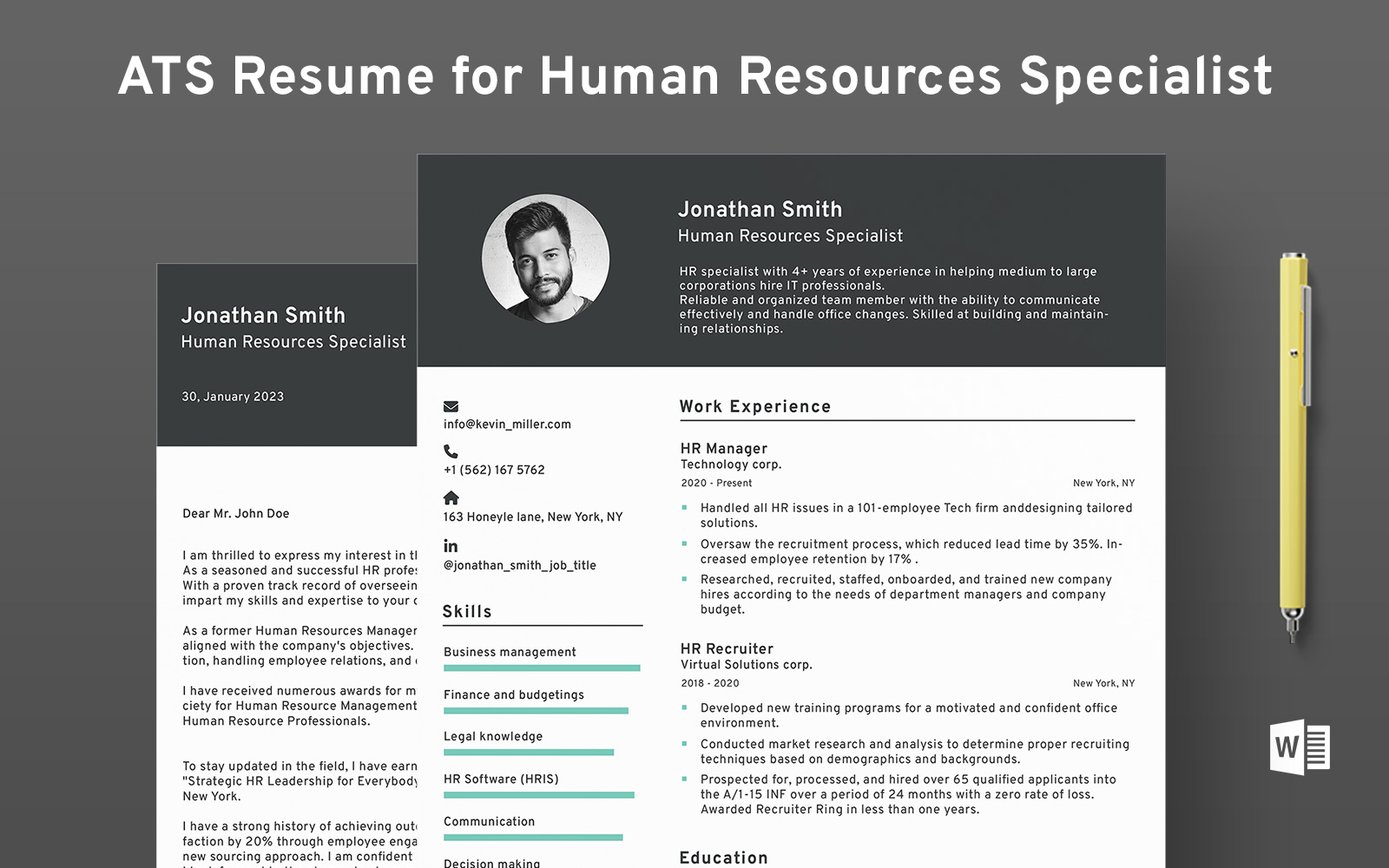 ATS Resume for Human Resources Specialist