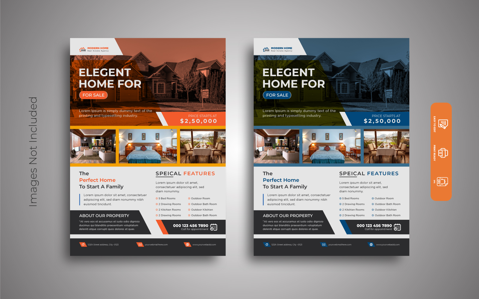 Modern Real Estate Flyer Design Template