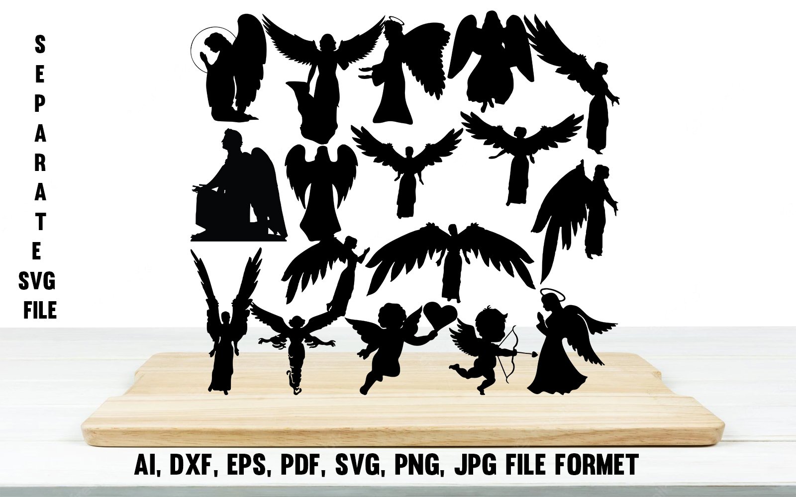 Angel SVG, Flying Clipart