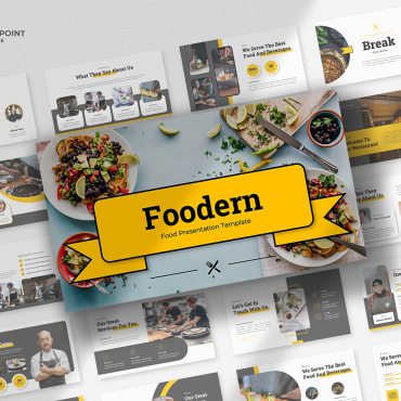 Cafe Catering PowerPoint Templates 321898
