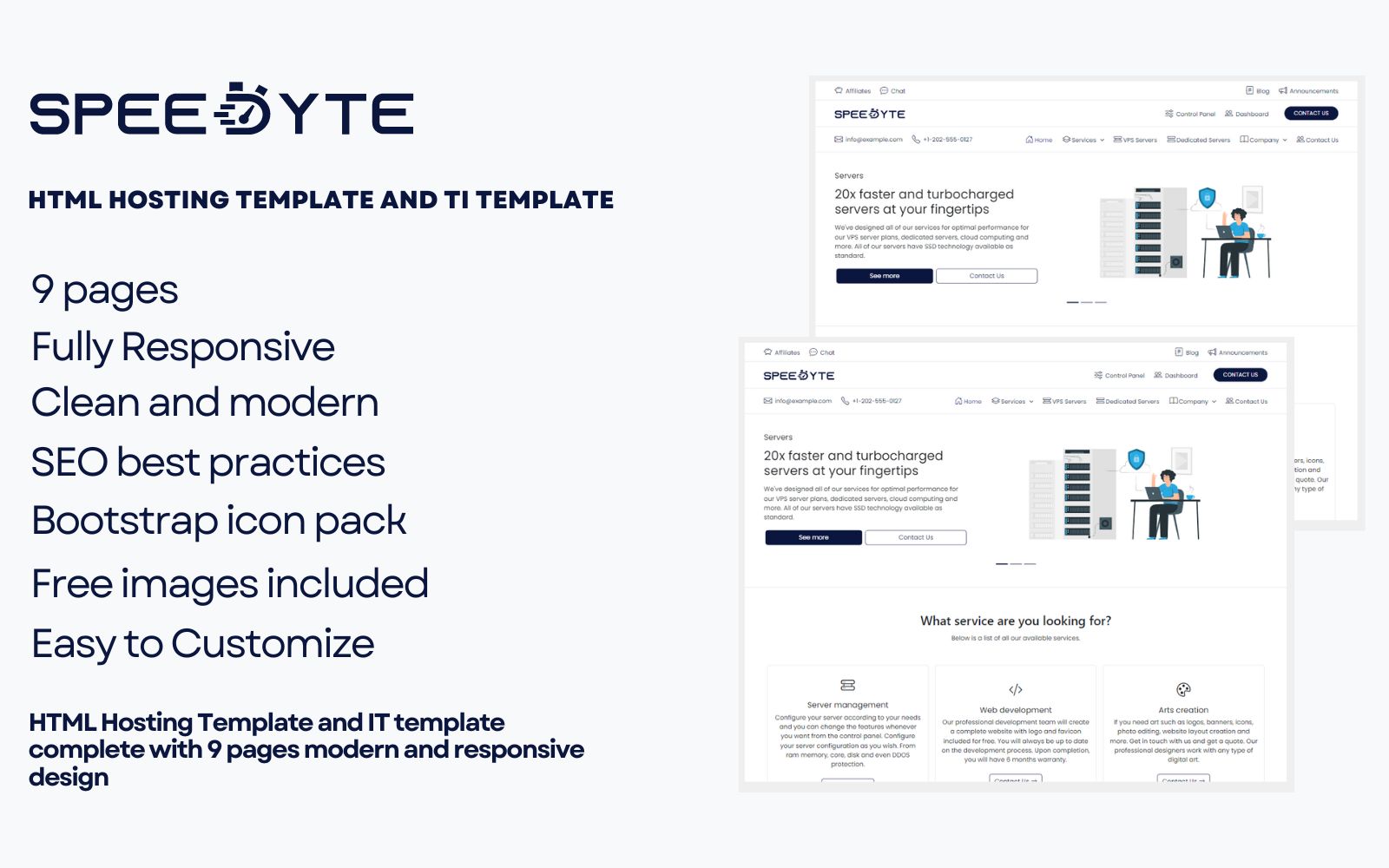 Speedyte - Hosting Website Template and TI Template